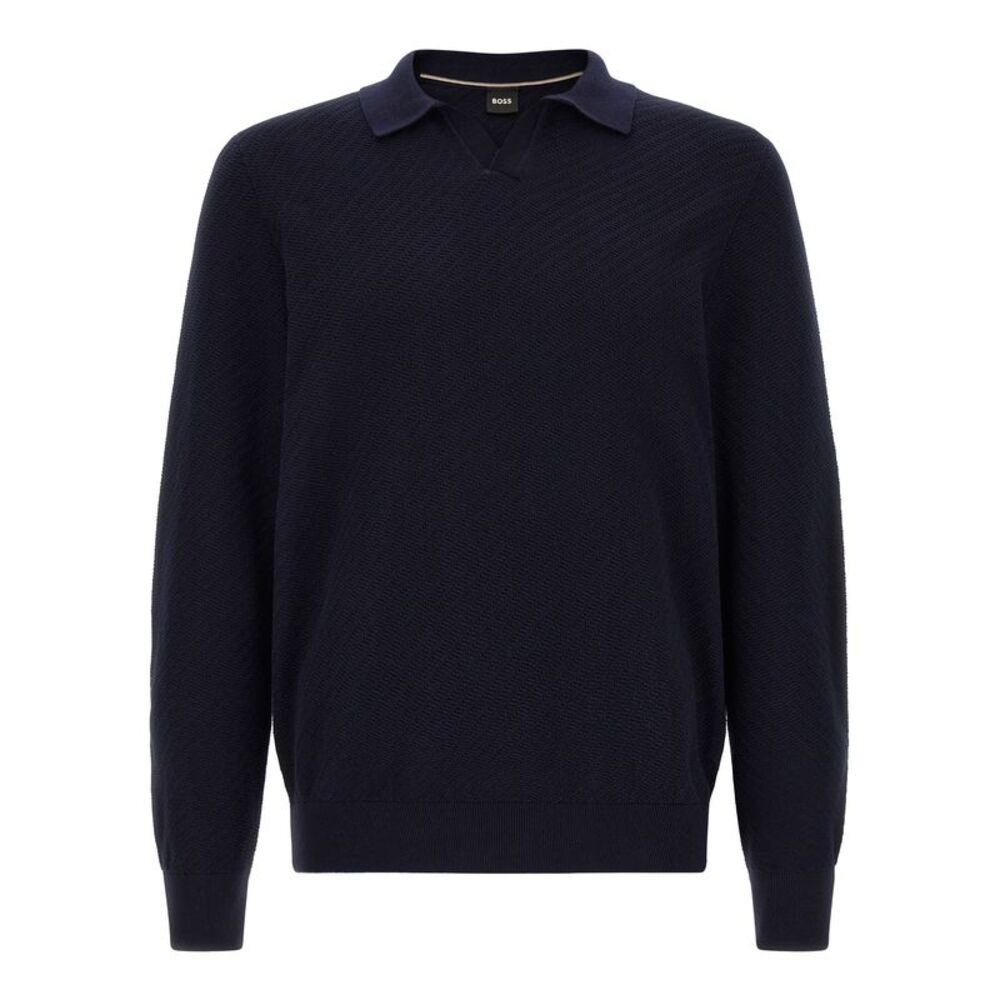 Hugo Boss Blue Cotton Polo Men's Shirt
